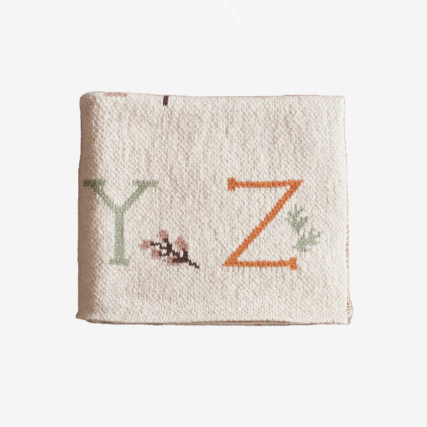 Alimrose | Alphabet Baby Blanket Natural