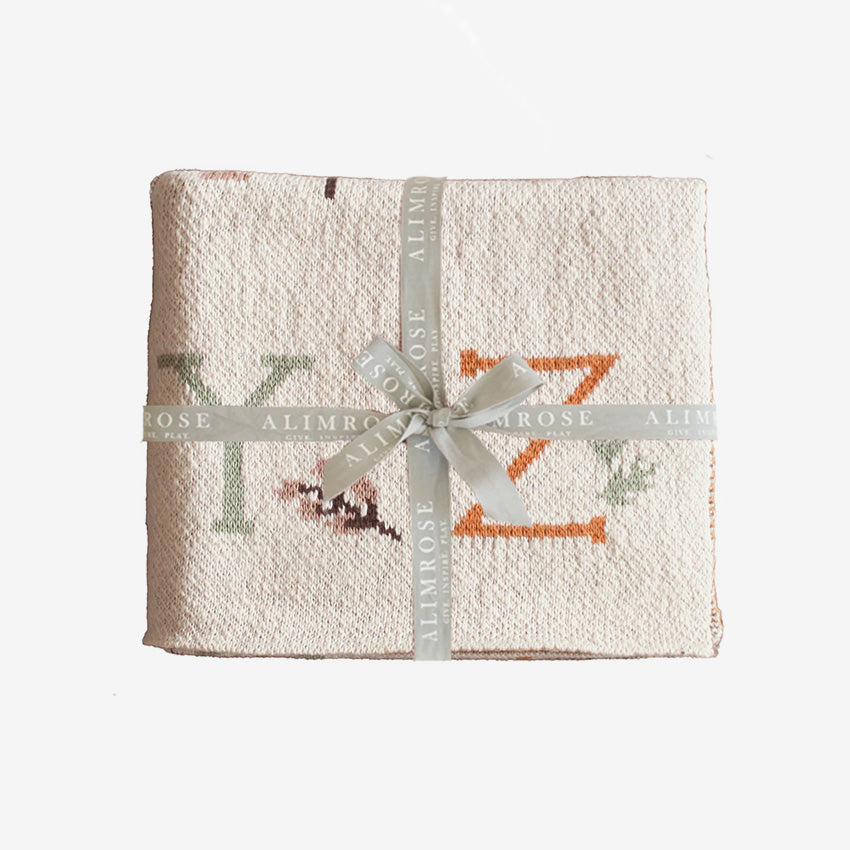 Alimrose | Alphabet Baby Blanket Natural
