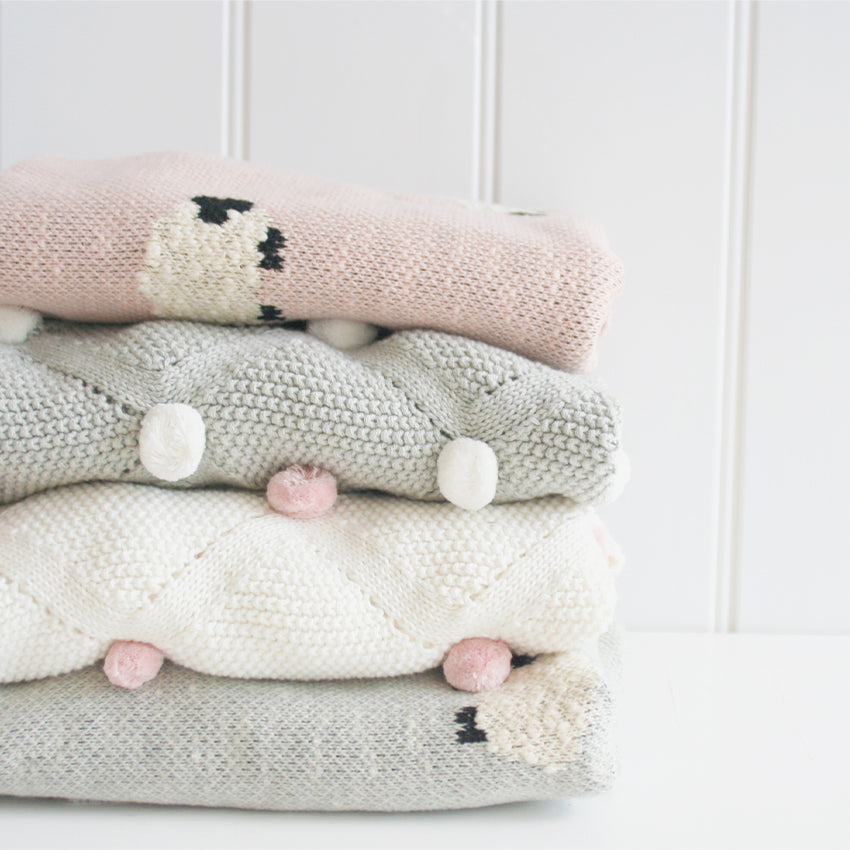 Alimrose | Couverture pour bébé en tricot Heritage