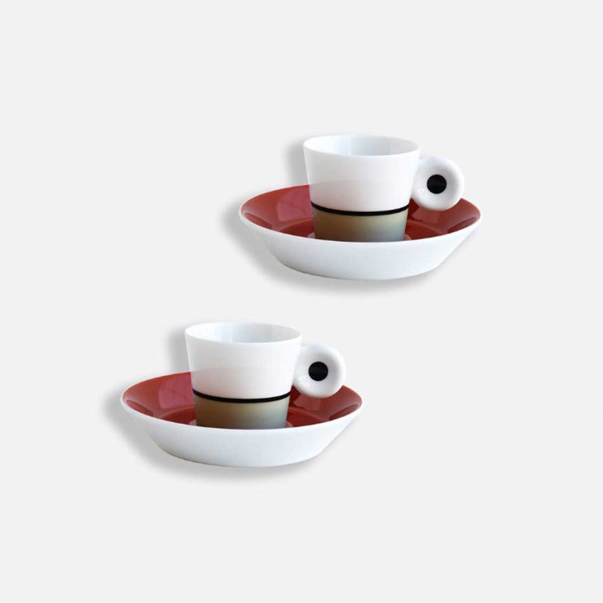 Bernardaud | Irazu Espresso Cups & Saucers - Set of 2 (4 Pcs)