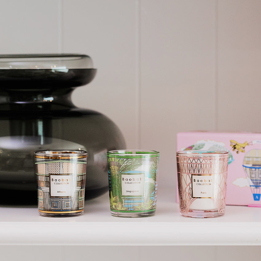 Baobab Collection | Trio Travel Candles - Singapore & Athens & Paris