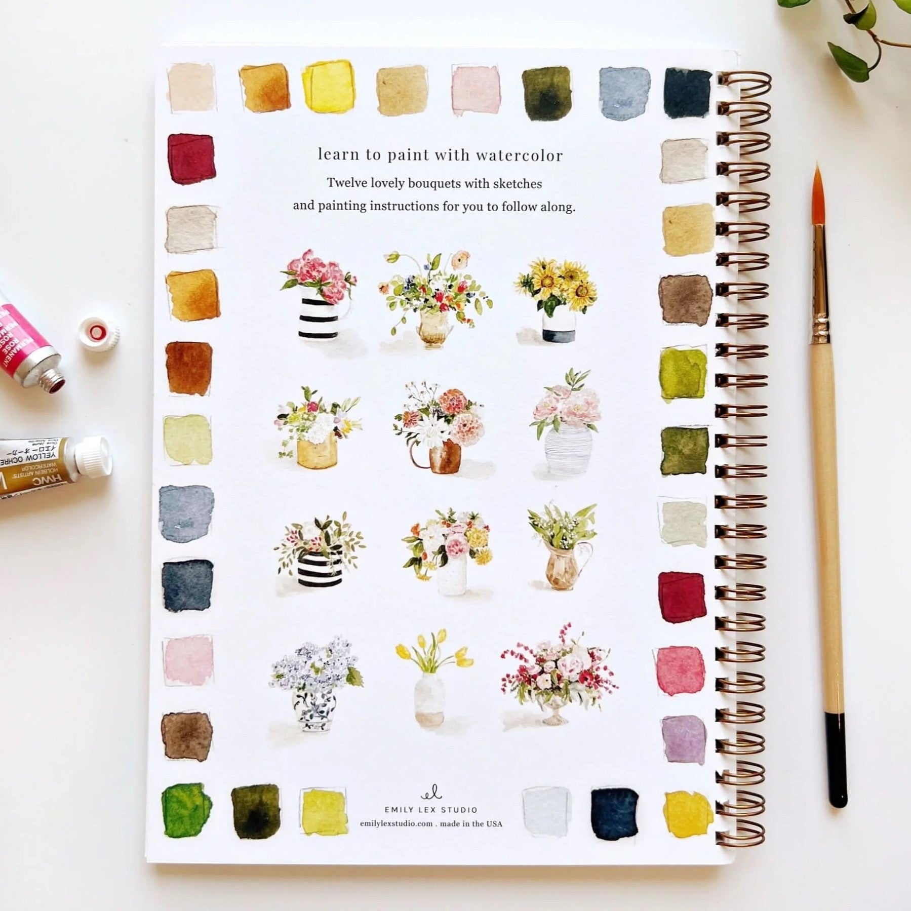Emily Lex | Bouquets Watercolour Workbook