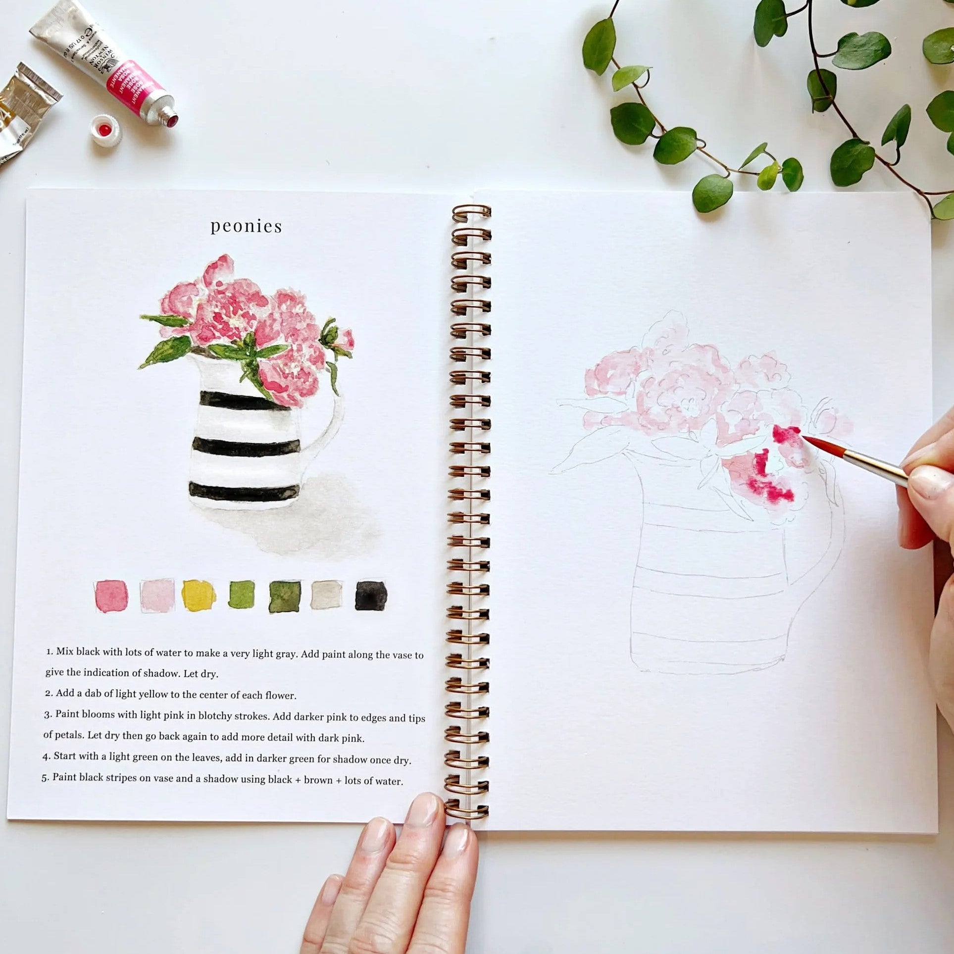 Emily Lex | Bouquets Watercolour Workbook
