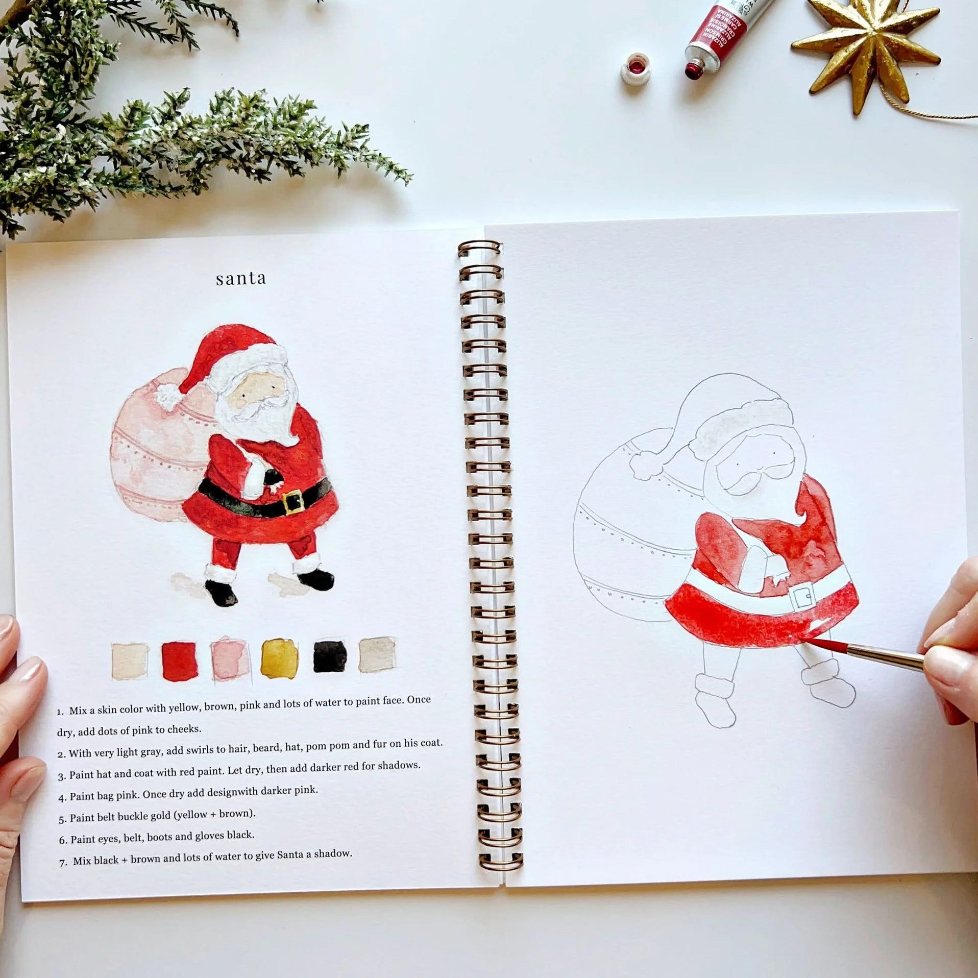 Emily Lex | Christmas Watercolour Workbook