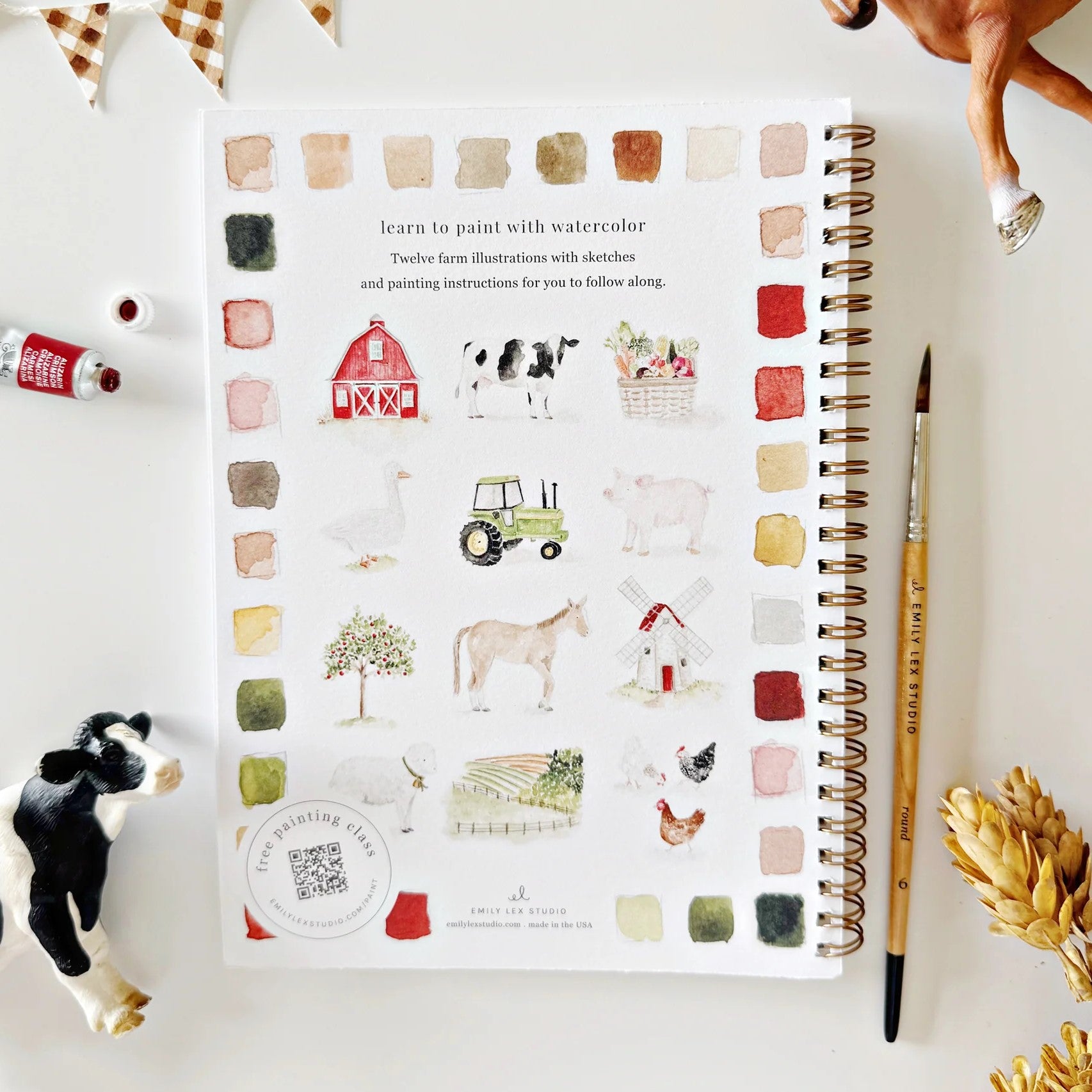 Emily Lex | Farm Watercolour Workbook