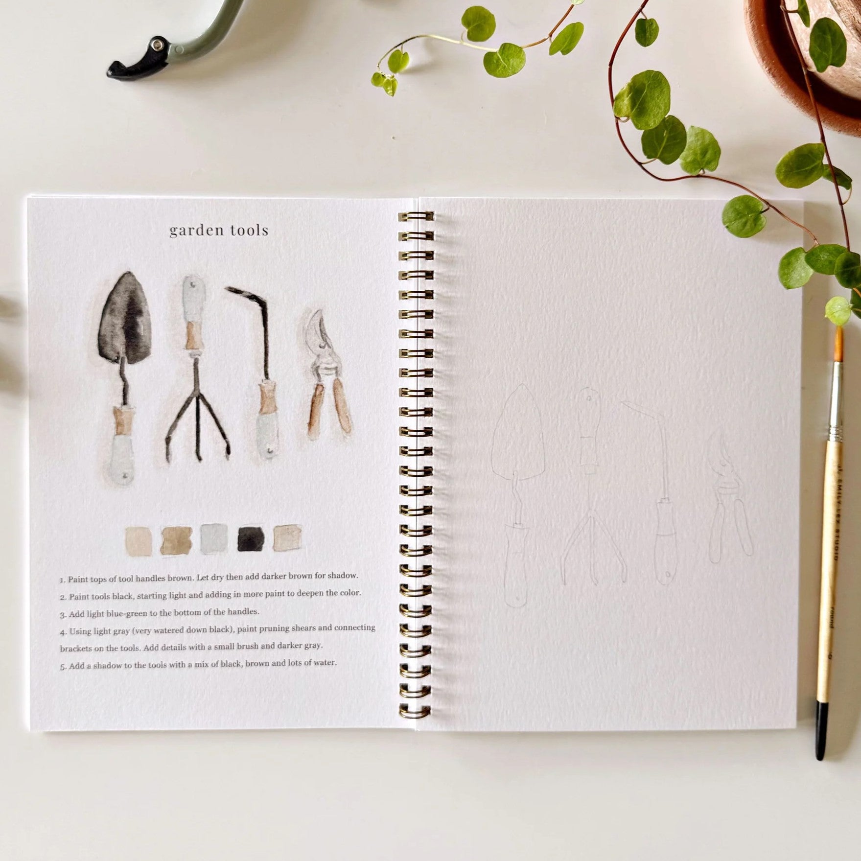 Emily Lex | Garden Watercolour Workbook