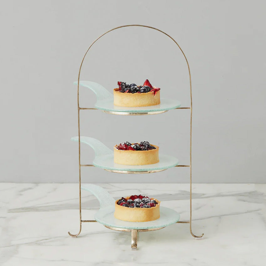 etúHOME | Stackable Appetizer Plate With Handle - White