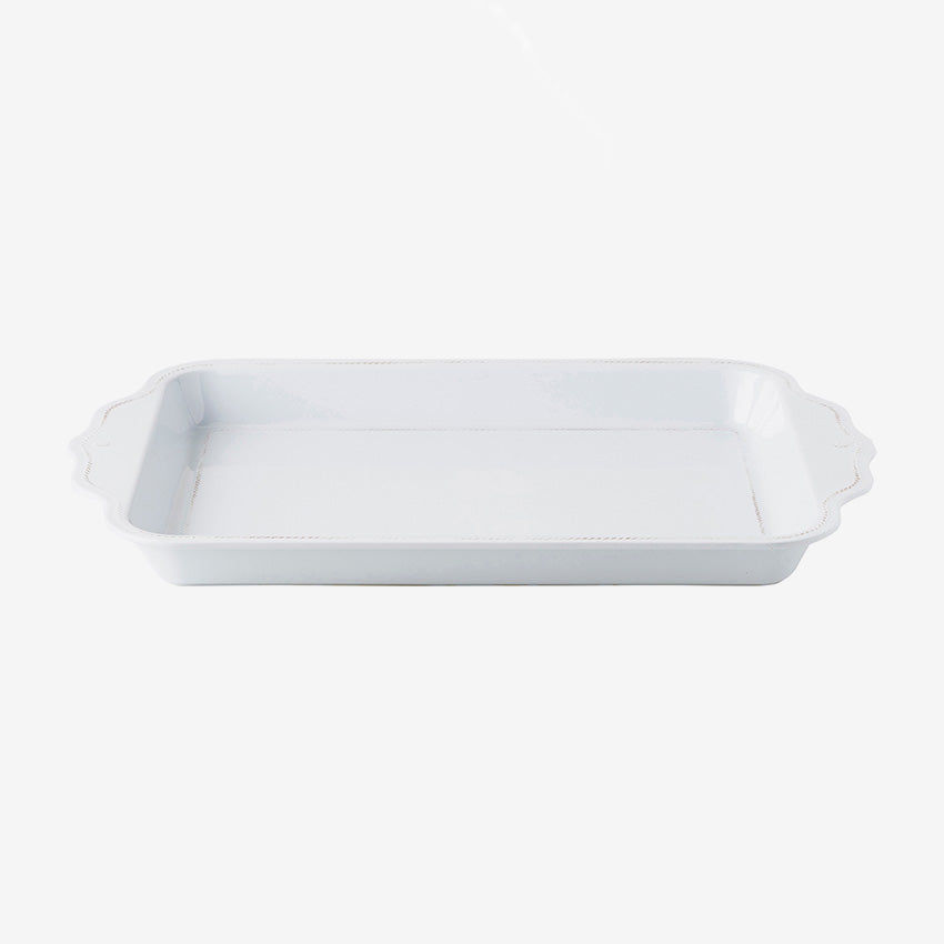 Juliska | Berry & Thread Melamine 24" Tray - Whitewash