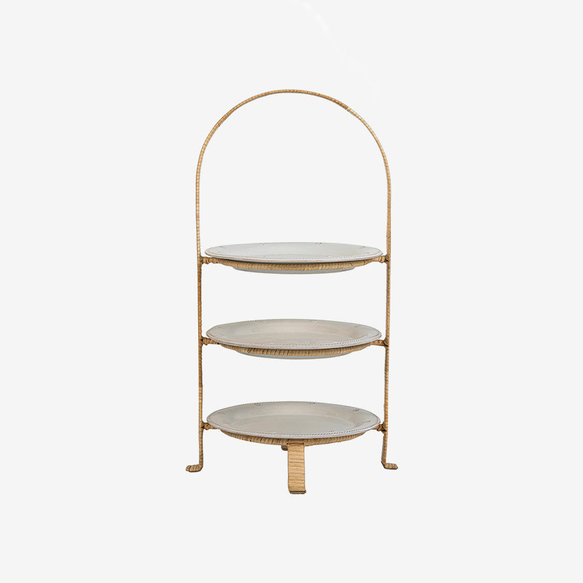 Juliska | Provence Rattan Tiered Server - Whitewash