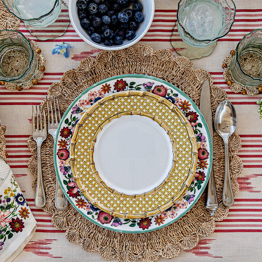 Juliska | Bamboo Caning Melamine Plate - Natural