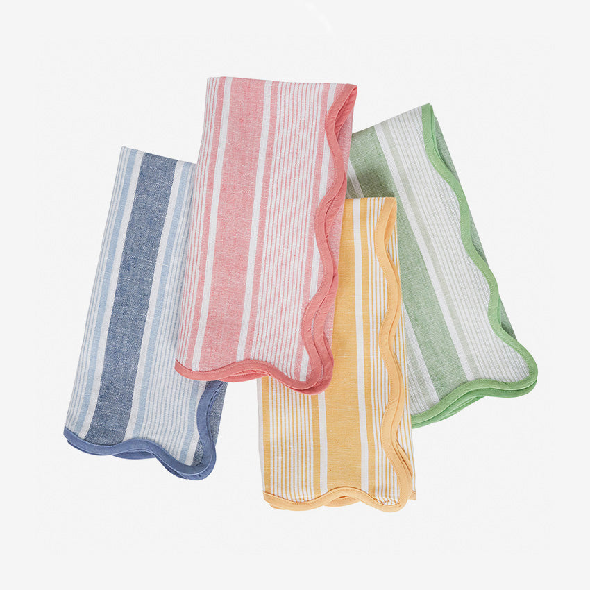 Juliska | Serviette de table à rayures Cabana - Ensemble de 4
