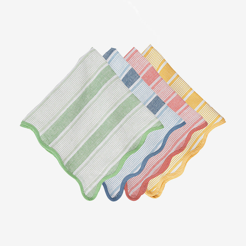 Juliska | Serviette de table à rayures Cabana - Ensemble de 4