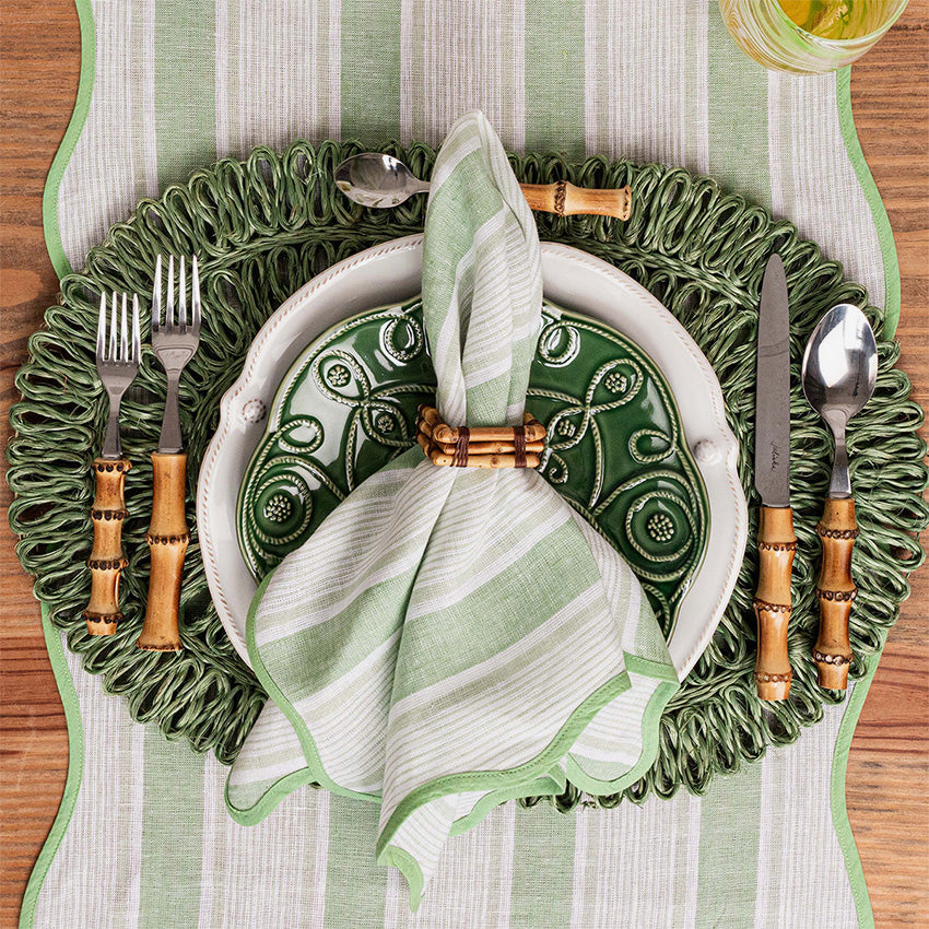 Juliska | Serviette de table à rayures Cabana - Ensemble de 4