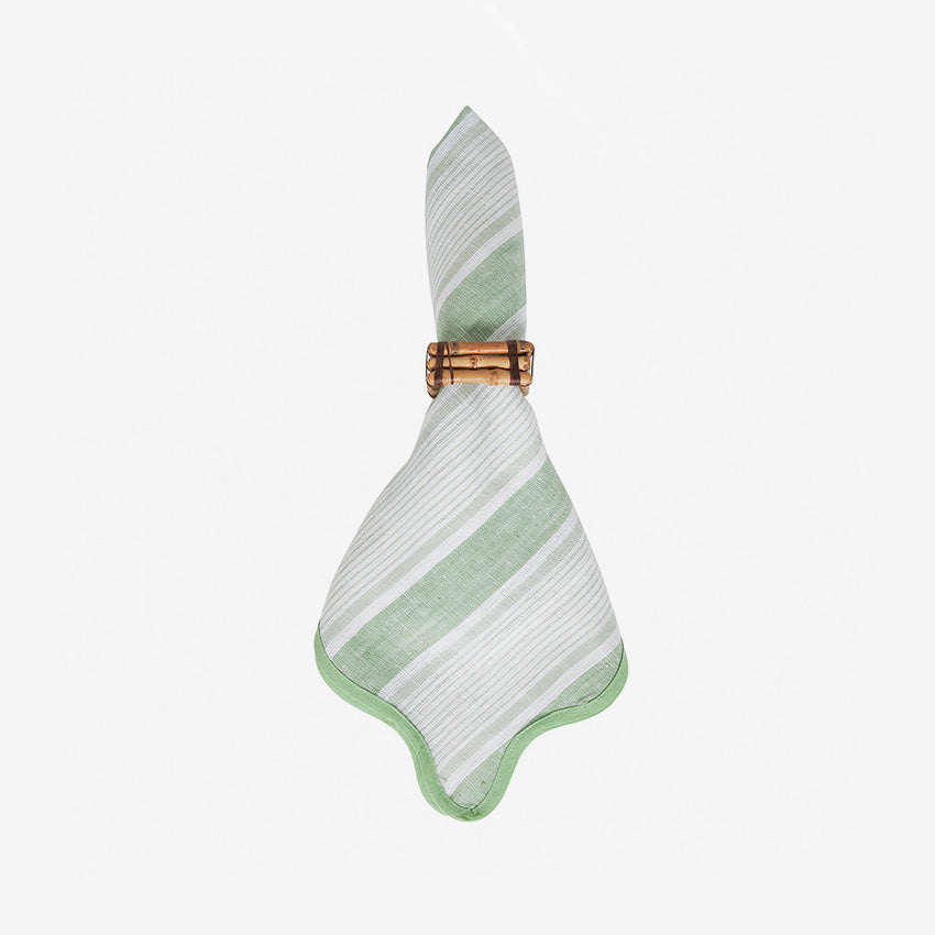 Juliska | Serviette de table à rayures Cabana - Ensemble de 4
