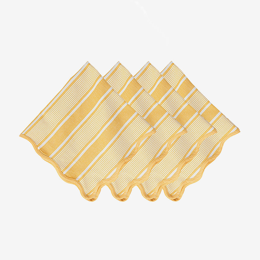 Juliska | Serviette de table à rayures Cabana - Ensemble de 4