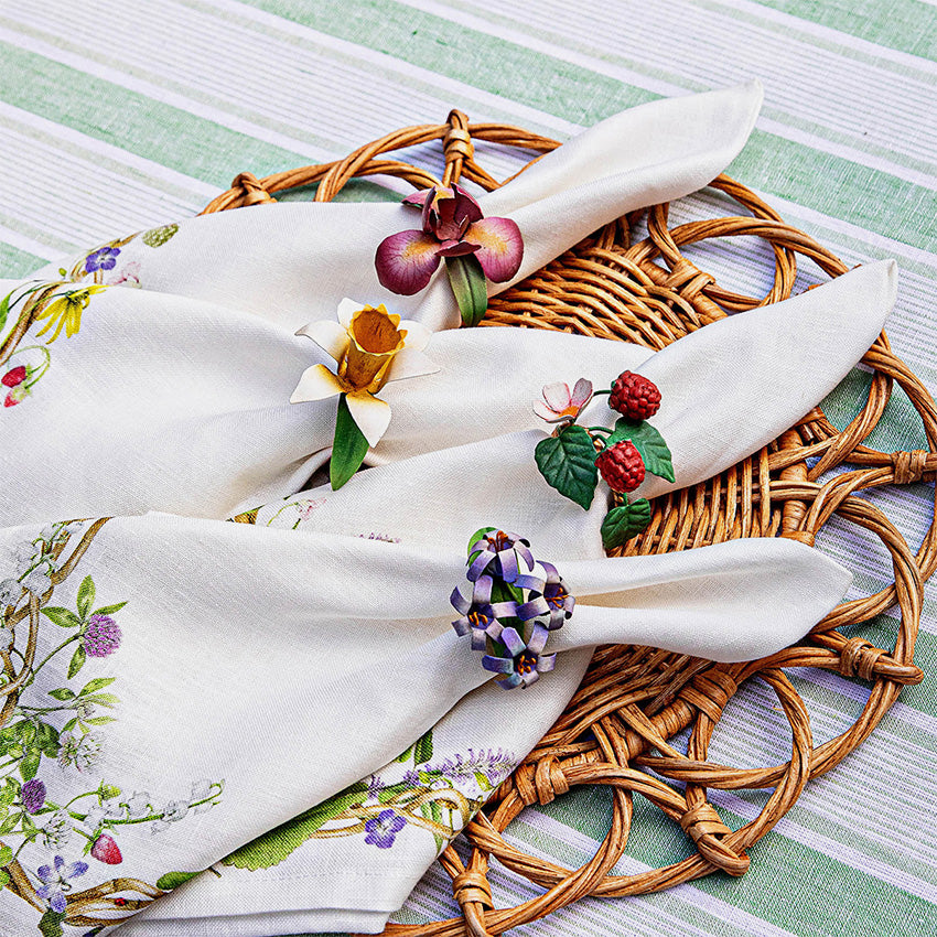 Juliska | Meadow Walk Floral Napkin Ring Assorted - Set of 4