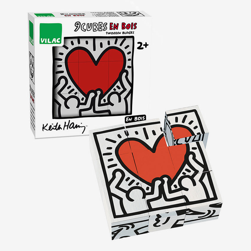 Vilac | Wooden Cubes - Keith Haring