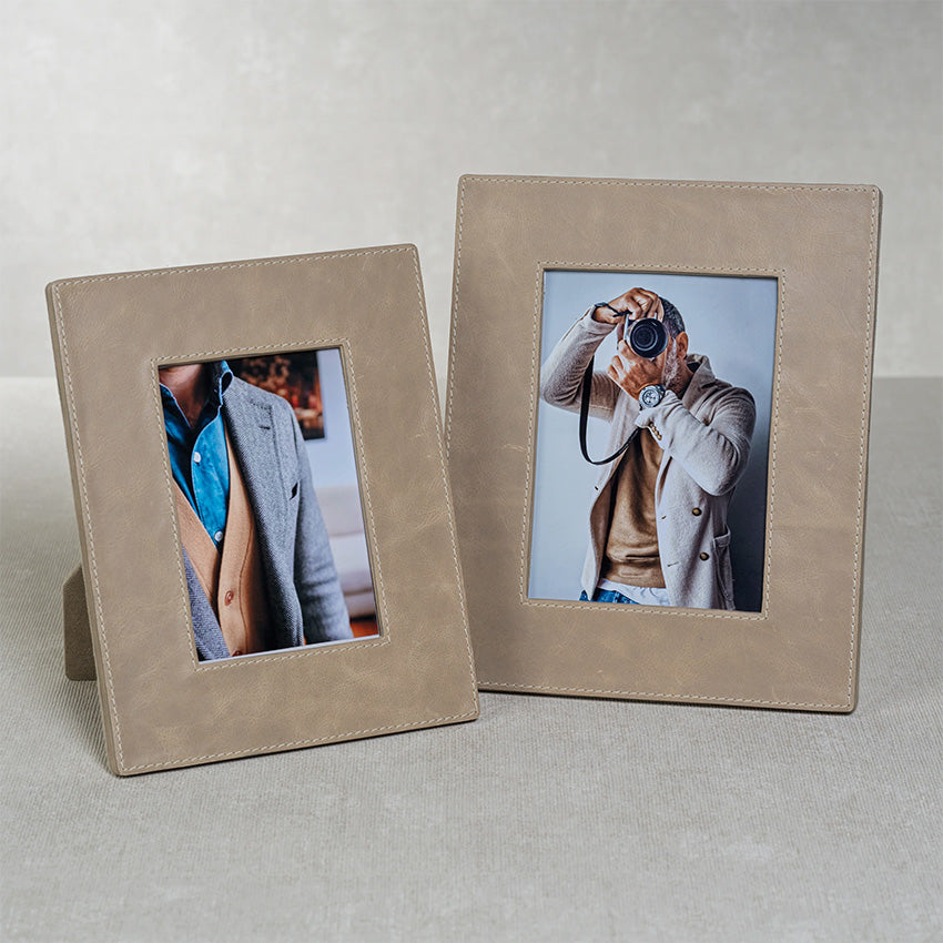 Zodax | Bellecote Photo Frame - Mink Leather