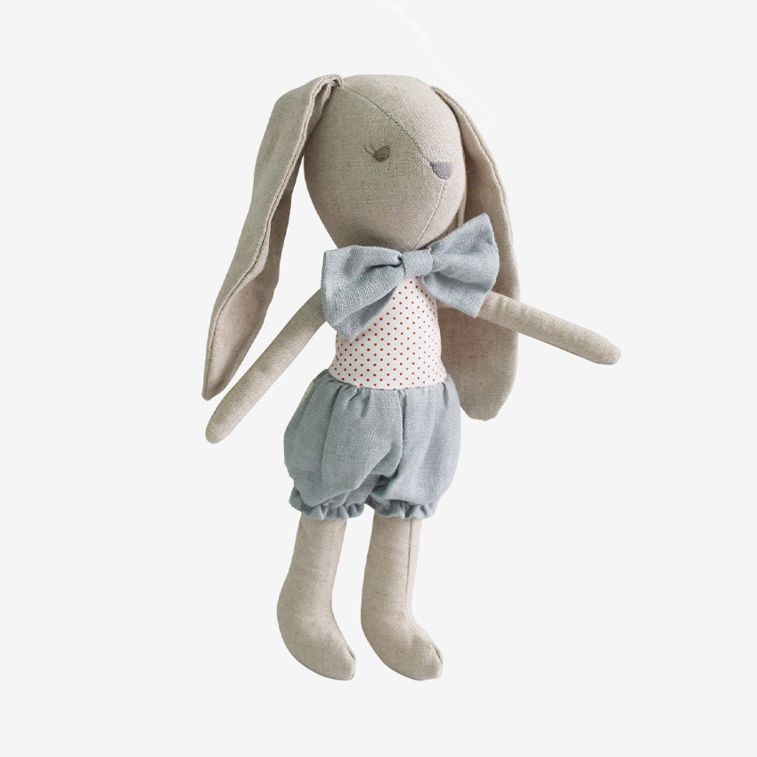 Alimrose | Bébé garçon lapin gris rouge