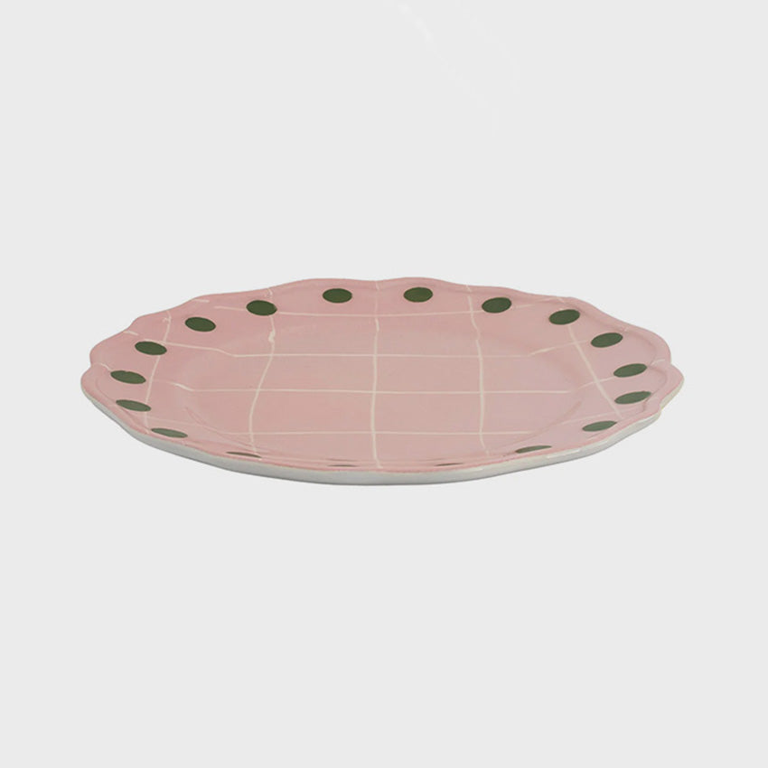 Bitossi Home | Assiette plate à bord Quadri Pois