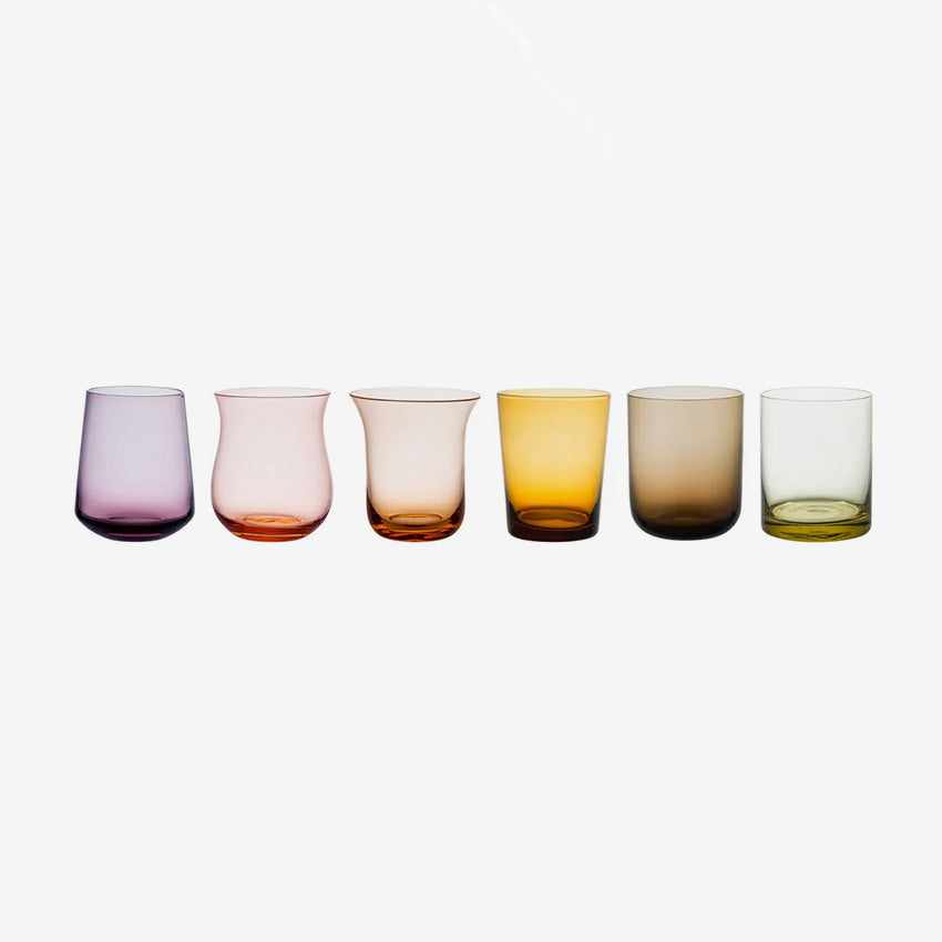 Bitossi Home | Verres assortis Nuance - Ensemble de 6