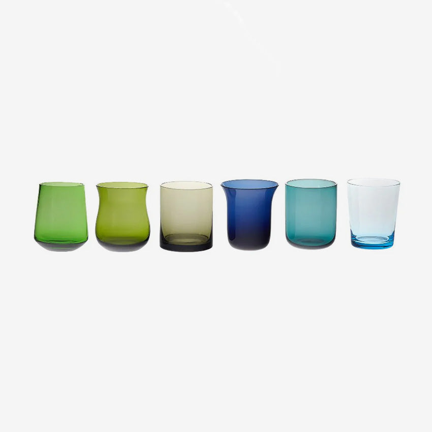 Bitossi Home | Verres assortis Nuance - Ensemble de 6