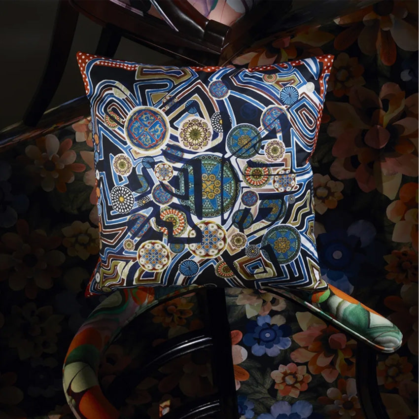 Christian Lacroix | Coussin décoratif Omnitribe - Azur