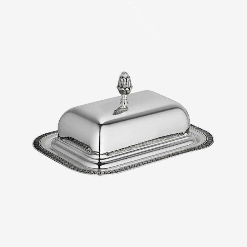 Christofle | Malmaison Beurrier rectangulaire plaqué argent