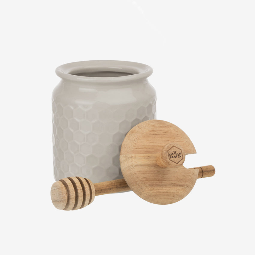 David Shaw | Honey Pot With Drizzler - Grey