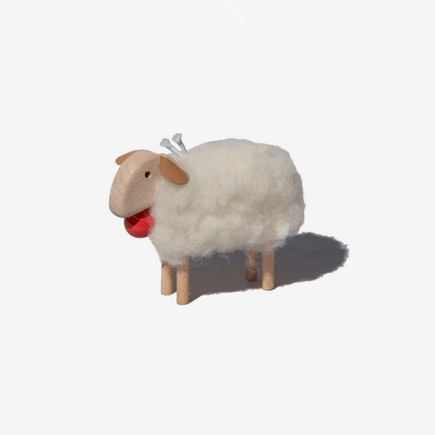 Hanns-Peter Krafft | Mini-mouton hêtre bois cloche rouge