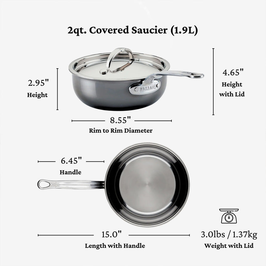 Hestan | Saucier couvert NanoBond - 2Qt