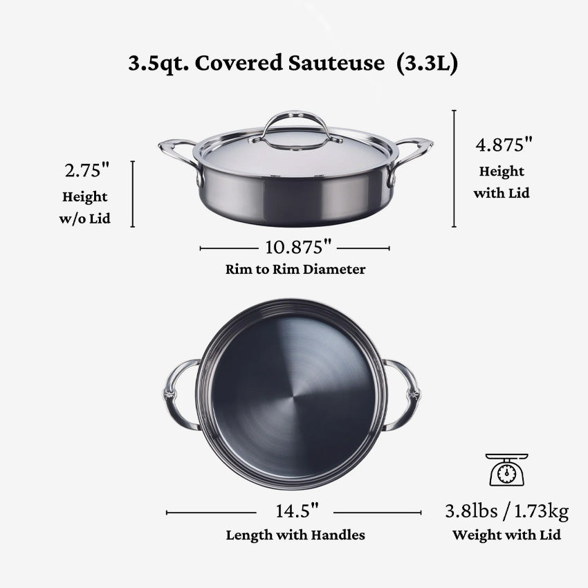 Hestan | Sauteuse couverte NanoBond - 3qt