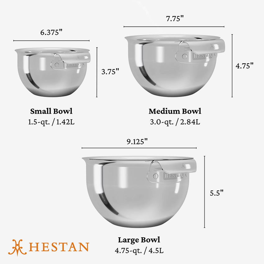 Hestan | Provisions Ensemble de bols à mélanger - Ensemble de 3