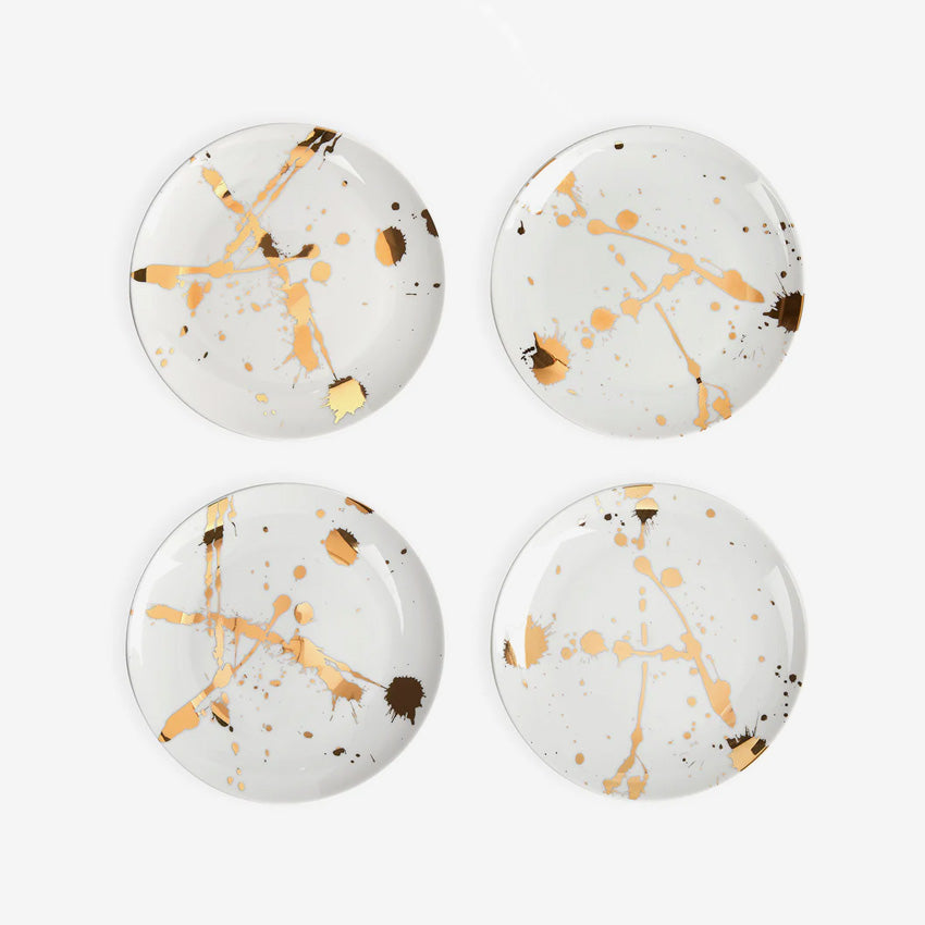 Jonathan Adler | 1948 Canapé Plate Set - White & Gold