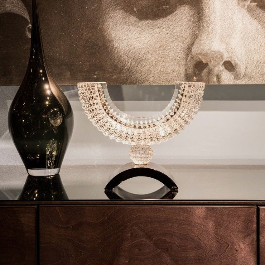 Mario Cioni | Luxe' bol transparent avec base noire