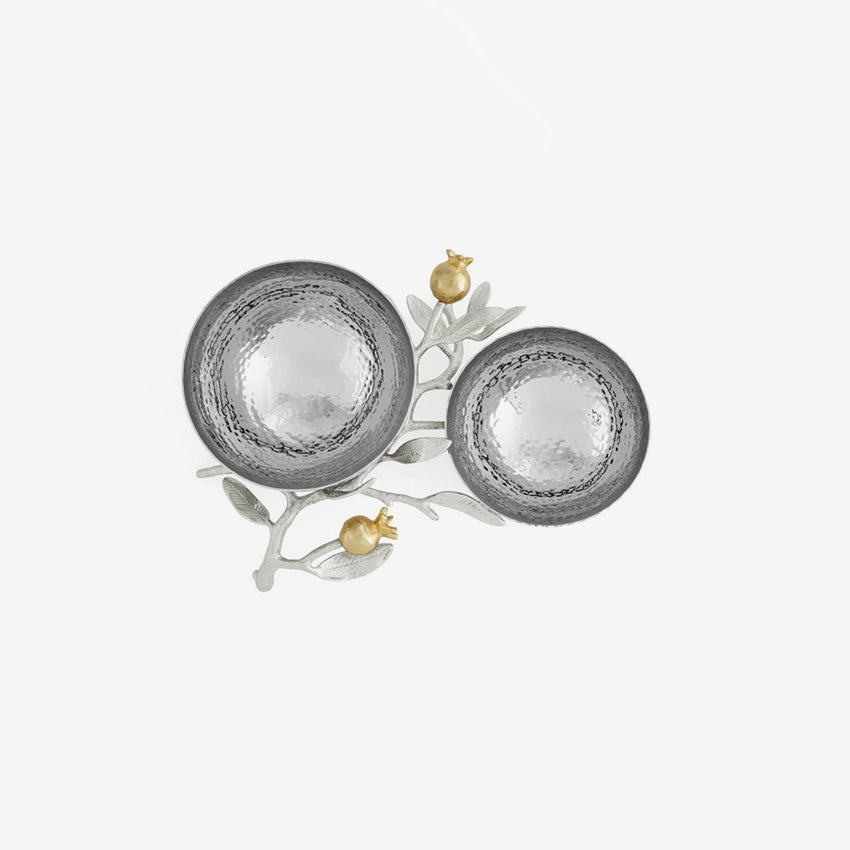 Michael Aram | Pomegranate Double Bowl - Silver & Gold
