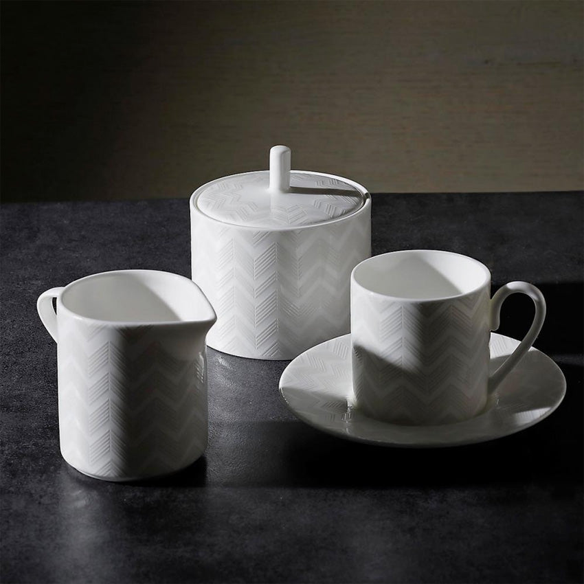 Missoni Home Dinnerware | Zig Zag White Sugar Pot