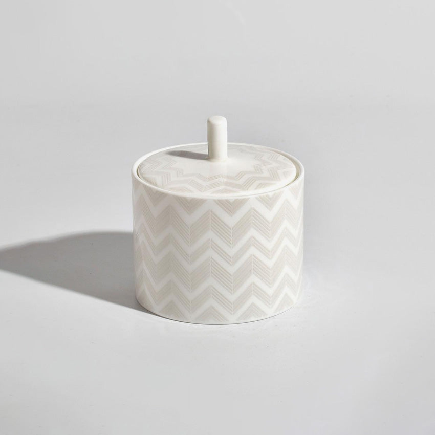 Missoni Home Dinnerware | Zig Zag White Sugar Pot