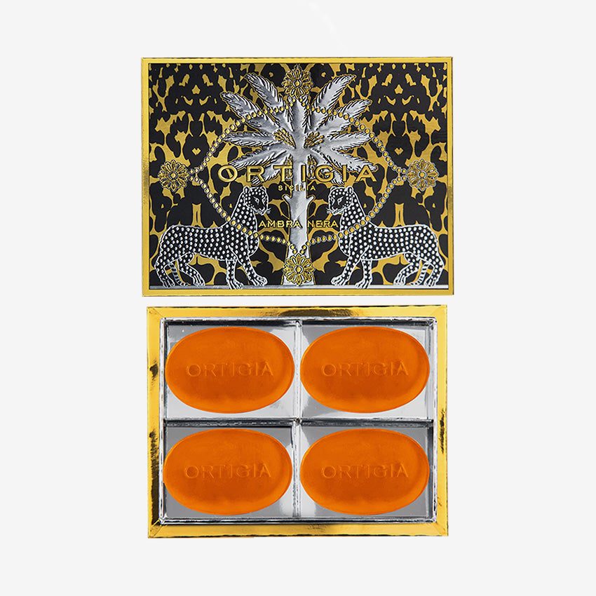 Ortigia | Ambra Nera Soap - Set of 4