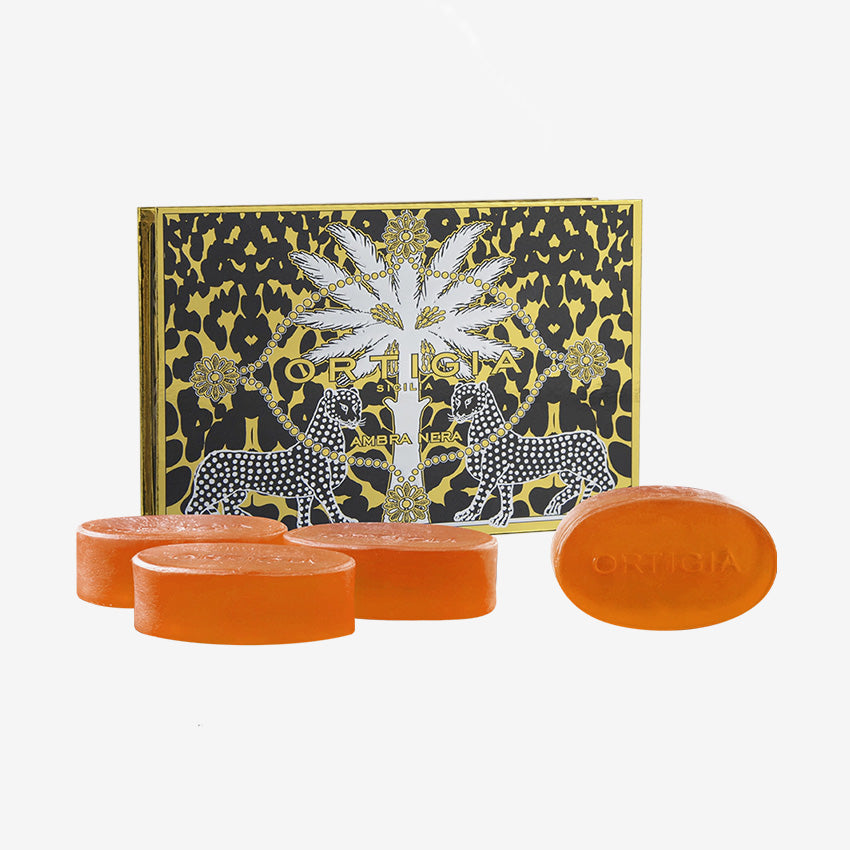 Ortigia | Ambra Nera Soap - Set of 4