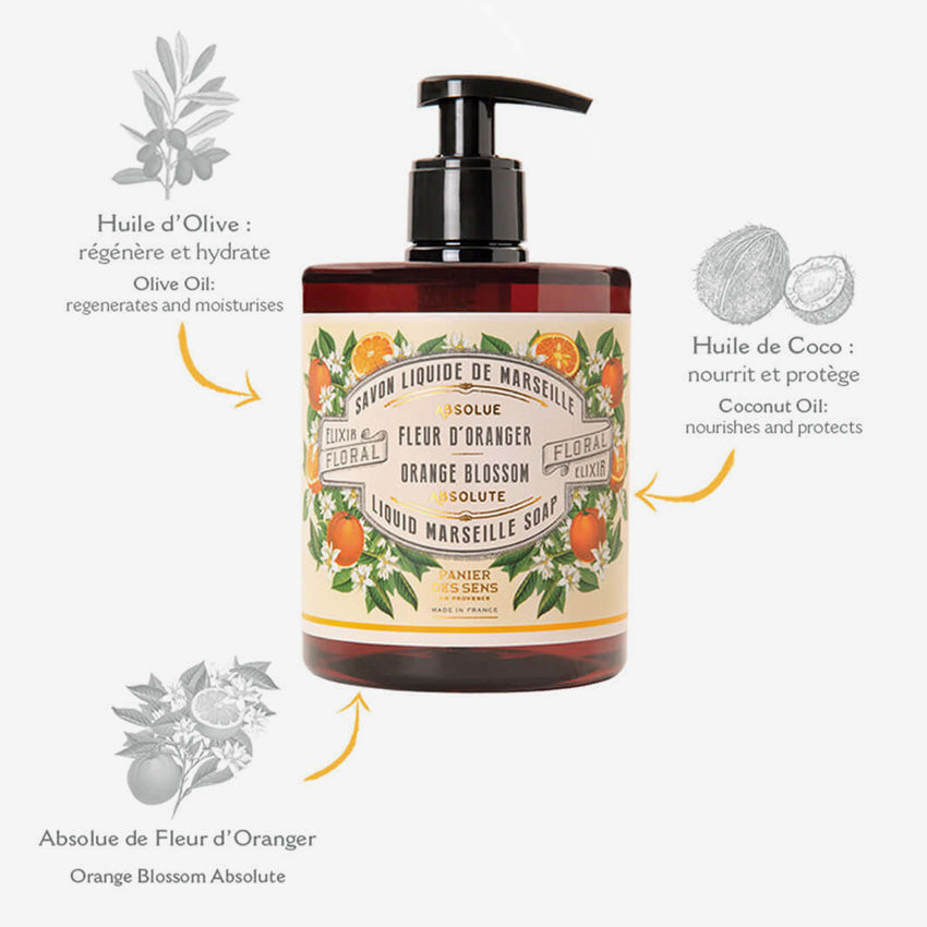 Panier des Sens | Liquid Marseille Soap - Orange Blossom - 500ml