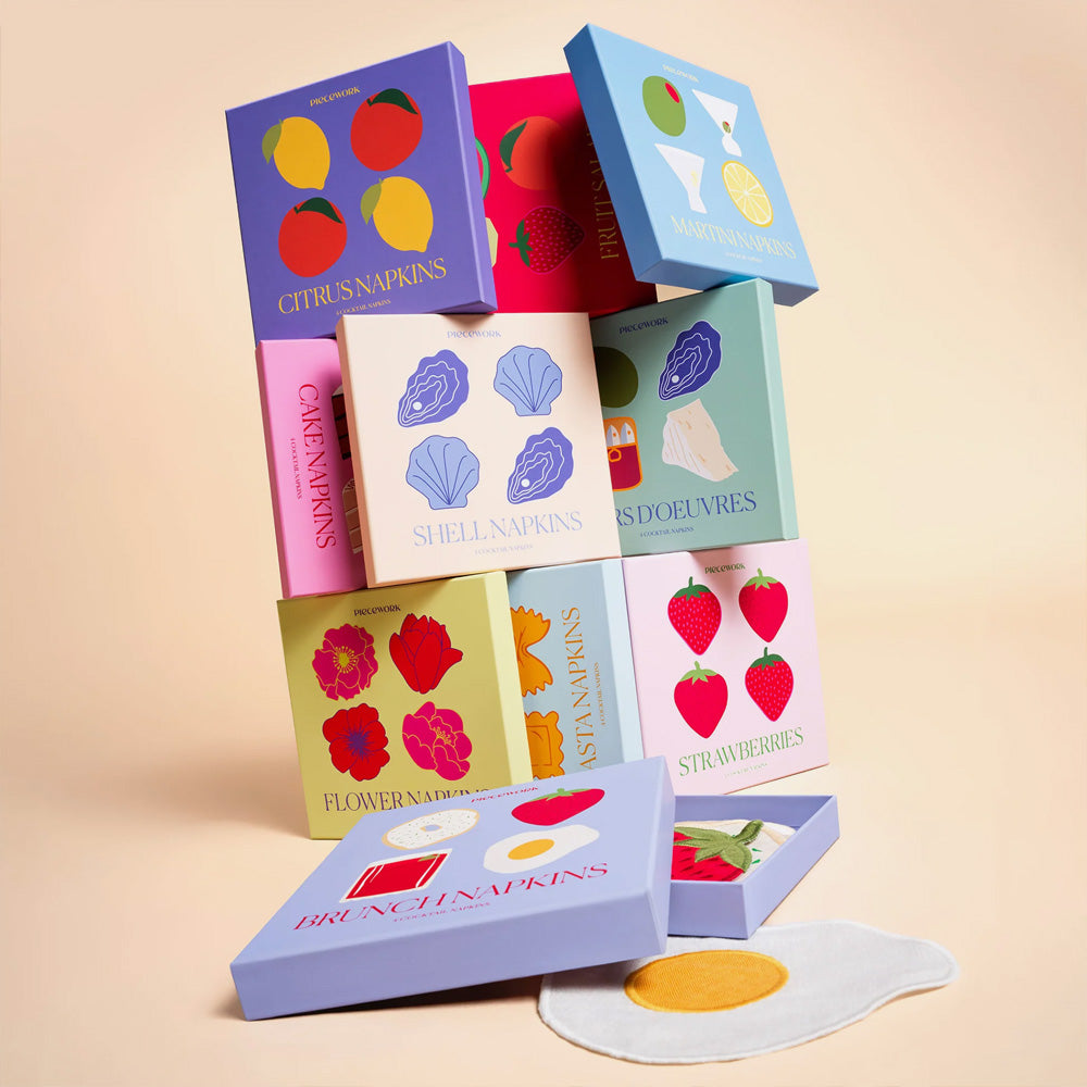 Piecework | Hors D'Oeuvres Cocktail Napkins - Set Of 4