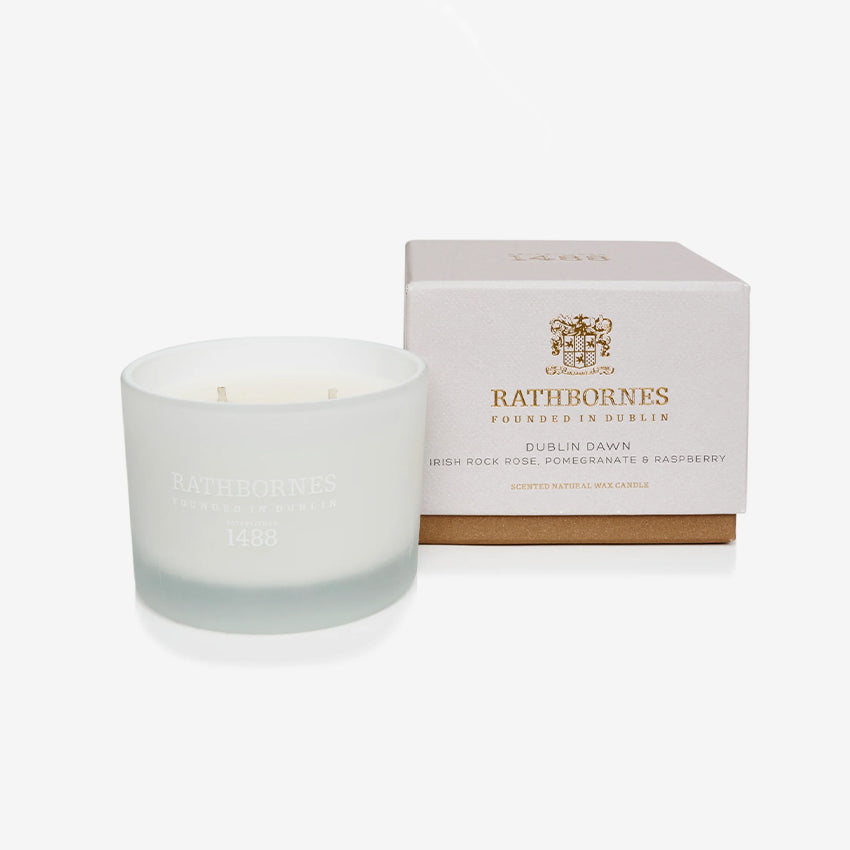 Rathbornes 1488 | Bougie parfumée Dublin Dawn (ciste irlandais, davana et framboises)