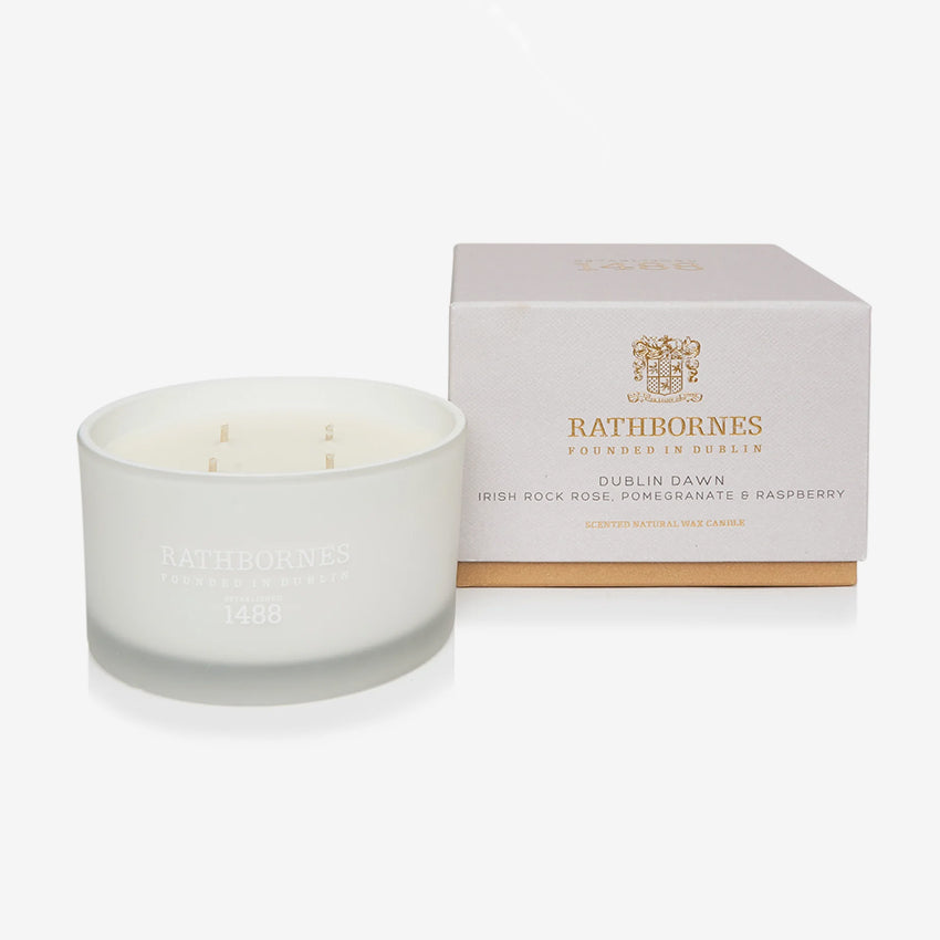 Rathbornes 1488 | Bougie parfumée Dublin Dawn (ciste irlandais, davana et framboises)