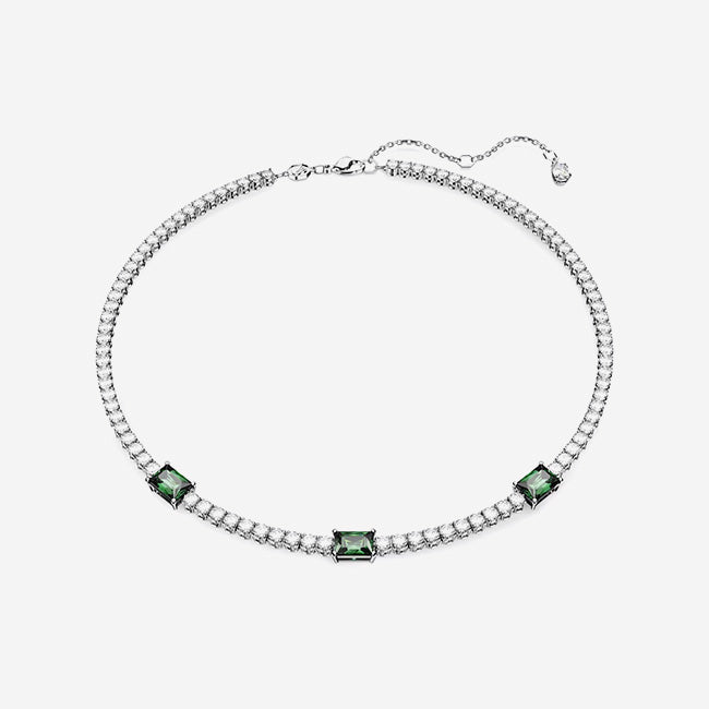Swarovski | Matrix Tennis Necklace - Mixed Cuts, Green
