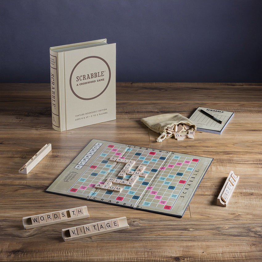 WS Game Company | Scrabble Vintage Bookshelf Edition