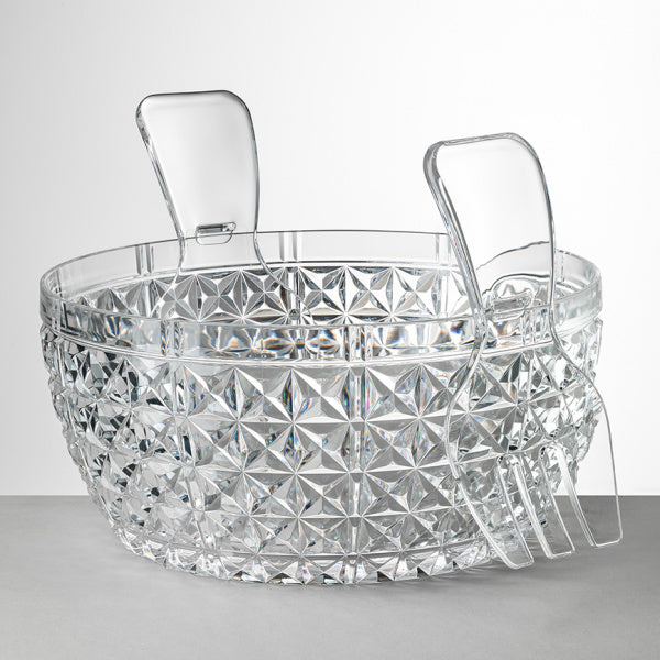 Maison Lipari Churchill Clear Salad Bowl & Server Set in Acrylic  MARIO LUCA GIUSTI.