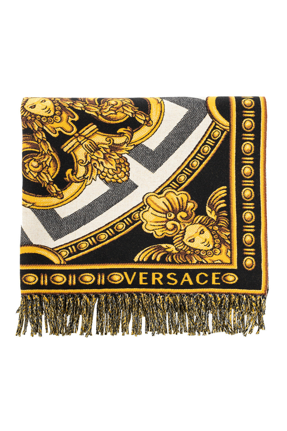 Maison Lipari VERSACE HOME La Coupe Des Dieux Throw | Wool | 140x140 cm  VERSACE HOME.