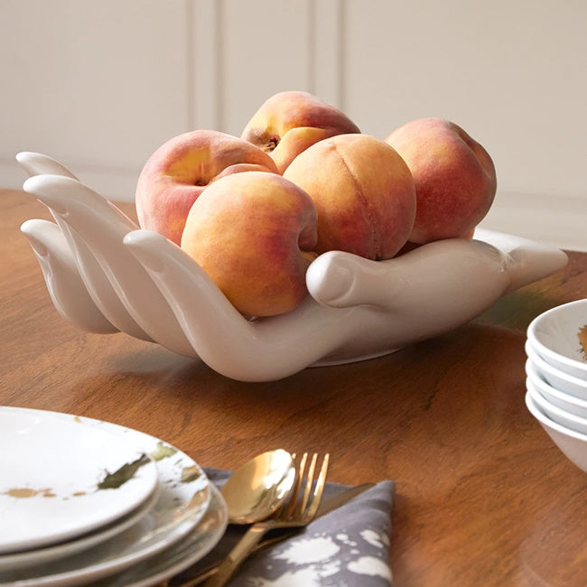 Maison Lipari Muse Eve Fruit Bowl White  JONATHAN ADLER.