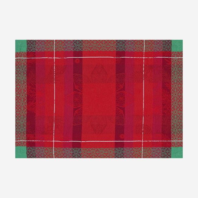 Maison Lipari Hiver en Ecosse Placemat - Red  LE JACQUARD FRANCAIS.